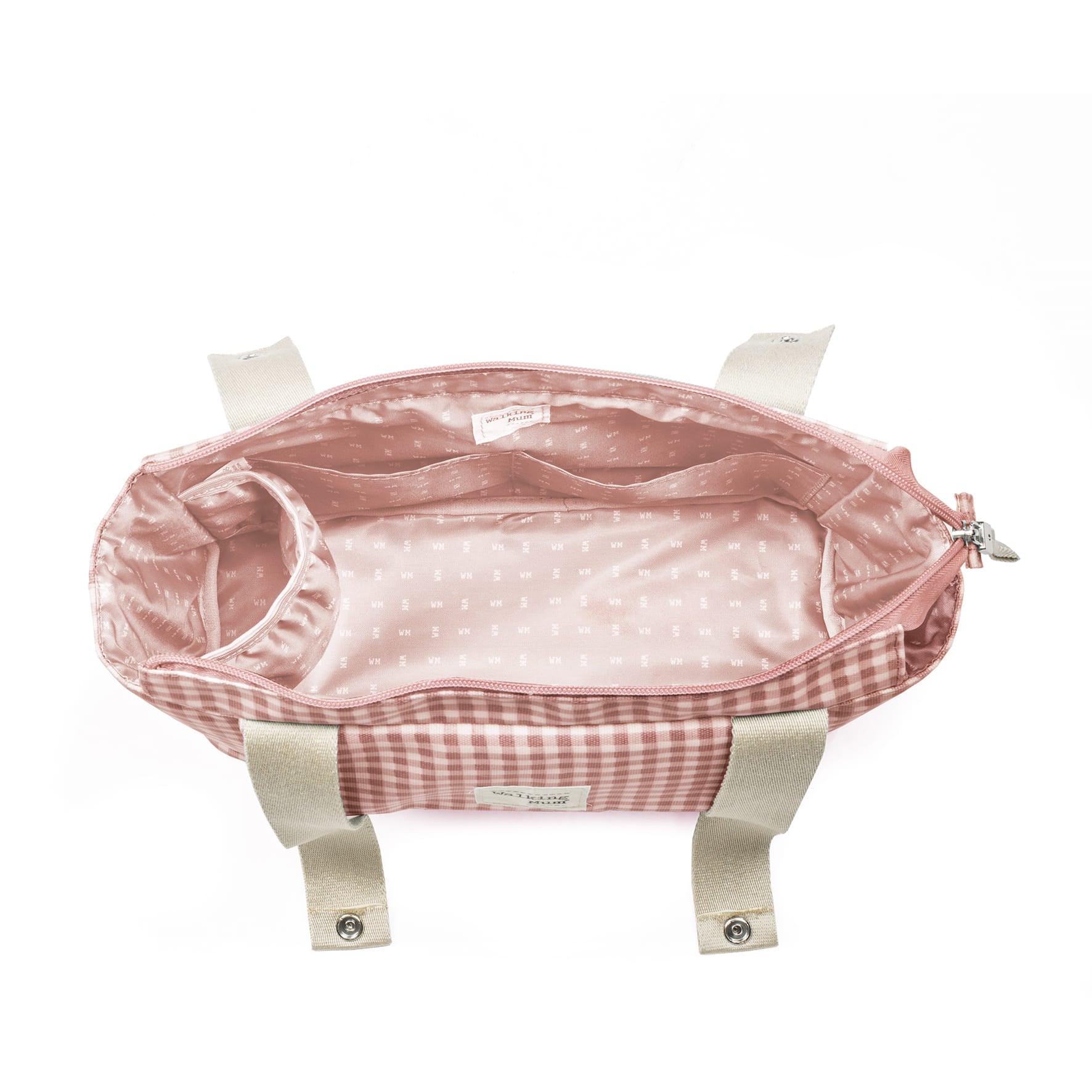 Bolso carrito o silla Pocket Bombonera Vichy rosa